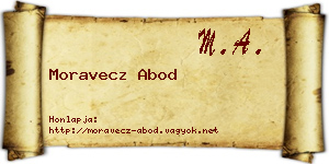 Moravecz Abod névjegykártya